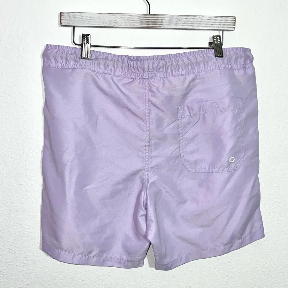 SURF SOCIETY Men's Swim Shorts Purple Board Shorts Large